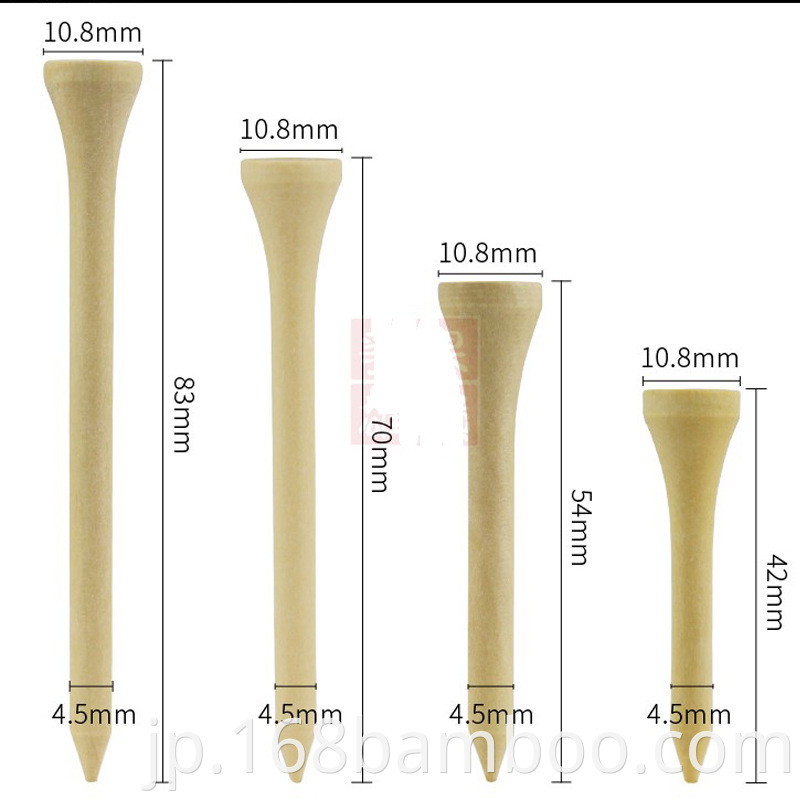 42 mm bamboo golf tee